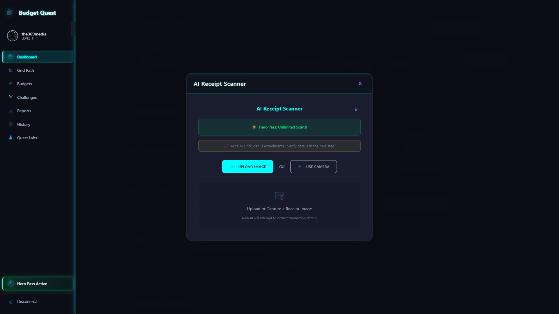 Budget Quest Ai Receipt Preview